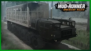 Military truck MAZ 7410 8x8 wheels in Spintires MudRunner American Wilds