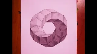 How To Paint Impossible 3D Toroidal Polyhedron | Geometric Art