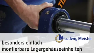 Die besonders einfach zu de-/montierende Lagergehäuseeinheit