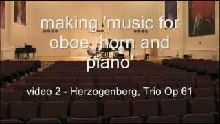 2. Making music for oboe, horn & piano: Herzogenberg Trio, Op 61