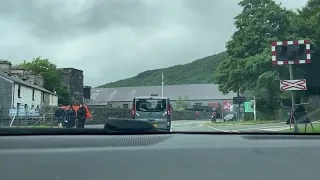 Llanberis Level Crossing in Caernarfon and Gwynedd SteveDD1