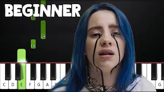 Billie Eilish - when the party's over | BEGINNER Piano Tutorial + SHEET MUSIC by Asllen