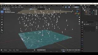 CREATING RAIN DROPS IN BLENDER AND RIPPLE EFFECTS [BEGINER TUTORIAL] BLENDER 3.4