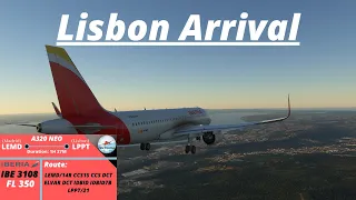 MSFS 2020 Full Flight I (FlybyWire A320 Neo mod) I Madrid (LEMD) - Lisbon (LPPT) I LISBON ARRIVAL!