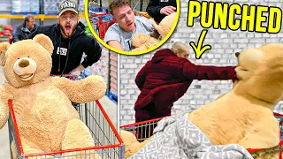 HUMAN IN TEDDY BEAR SCARE PRANK (Gone Wrong)