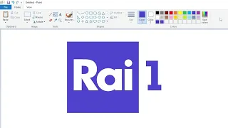 How to draw the Rai 1 logo using MS Paint | How to draw on your computer