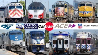 62 TRAINS! Railfanning Santa Clara, CA FT SSW Leader, New ACE Cabcar, Caltrain, F59s 7/1/2022