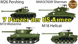 Die 7 berühmtesten US. amerikanischen Panzer im zweiten Weltkrieg!