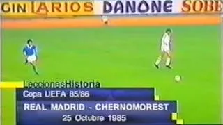 КУЕФА 1985/1986. Реал Мадрид - Черноморец Одесса 2-1 (23.10.1985)