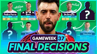 FINAL FPL DECISIONS FOR GW37! Injury Updates & Bench Boost Tips!⚠️🚨 | Fantasy Premier League 2023-24