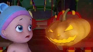 Wheels on the Bus Halloween Song | Rhymes for Children | Infobells