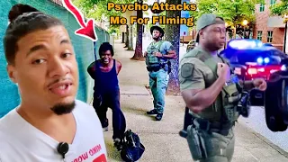 Damn!!! CRAZY Man Attacks Me For Filming - Watch My Reaction