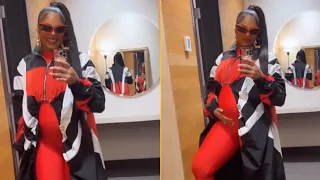 Ashanti Shows Her Baby Bump From Hotel Room ‘Nelly Me And Your Baby Waiting To See Daddy’