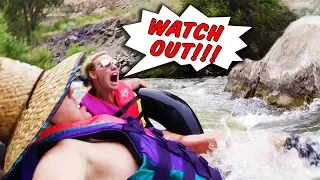 SCARY RIVER RAPID Floating Ride! Should We See A Doctor After?