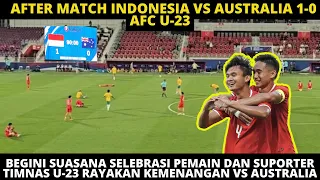 SUJUD SYUKUR HARU PEMAIN TIMNAS U-23 MERAYAKAN KEMENANGAN INDONESIA VS AUSTRALIA 1-0 DI AFC CUP U-23