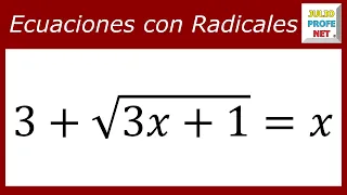 ECUACIONES CON RADICALES - Ejercicio 2