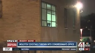 Bomb and arson squad investigating molotov cocktails thrown at Rep. Cleaver's office