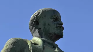 Statue Lenin Vladimir City Russland August 2017 Panasonic Video Camera!