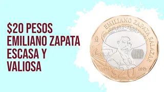 $20 Pesos Emiliano Zapata, Escasa y Valiosa / Monedas de México / Monedas Mexicanas / Mexican coins