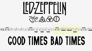 Led Zeppelin - Good Times Bad Times (Drum Tabs) By Chamis Drums