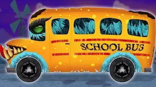 Scary School Bus | Puzzle Game | Video for Kids | Halloween Cars Cartoon