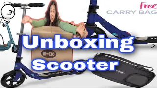 Unboxing Blue M-Cro Scooter || Kecil dan imut #Blackfriday