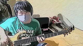 While My Guitar gently weeps bass cover