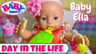 ☀️Day In The Life Of A Baby Born Doll: 🍼Feeding, Changing + Bath!💦 Is Baby Ella Feeling Better?💖