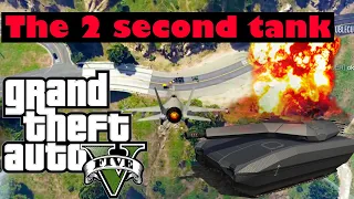 Busting a tank in 2 seconds GTA Online PvP Khanjali Vs Lazer Jet