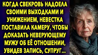 Когда Свекровь Уже Допекла Своими Выходками И Унижением, Она Поставила Камеру, Чтобы Доказать Мужу