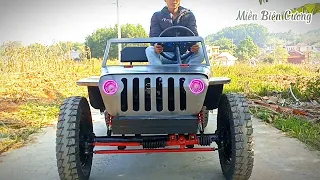 This is the whole process. I built a mini jeep myself from a used motorbike engine