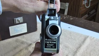 Kodak Eight Model 90 8mm Movie Camera/Zeiss-Ikon Lightmeter/Bell & Howell Filmo Projector