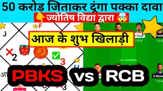 PBKS vs RCB ज्योतिष भाग्य पंडित dream11,my11circle, dil se dream11 team, jyotish Vidya dwara Team