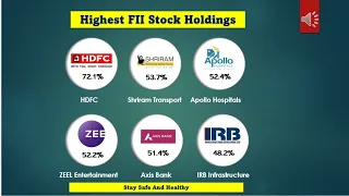 Top FII Holding Stocks ! Highest FII stock holdings ! Most Favourite Stocks of FII And FPI.