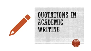 Quotations in Academic Writing