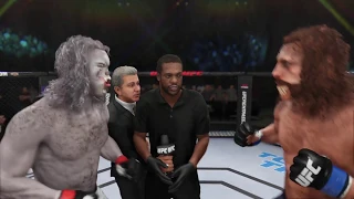 Bigfoot vs. Werewolf (EA Sports UFC 3) - CPU vs. CPU - Crazy UFC 👊🤪