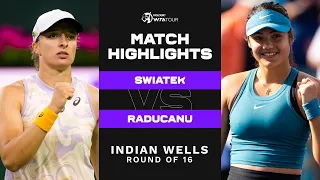 Iga Swiatek vs. Emma Raducanu | 2023 Indian Wells Round of 16 | WTA Match Highlights