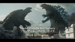 FanArt GODZILLA and GAMERA WIP / ファンアート、ゴジラ・ガメラ進捗