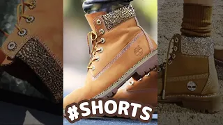 DIY: Custom CRYSTAL Timberland Boots | DIY with Orly Shani #Shorts