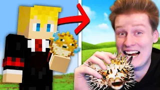 Minecraft But I Eat Everything in Real Life