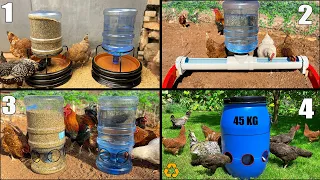 4 Unusual Ideas | Practical Chicken Feeder and Drinker Making in 10 Minutes