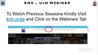 KNH-UoN Webinar : PATIENT Centeredness