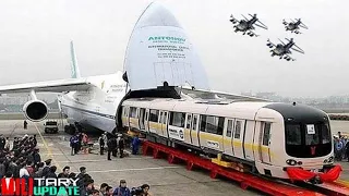 The aircraft carried train +3 helicopter +airplane+container