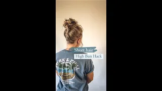 High Messy Bun Hack For Short Hair 🥰