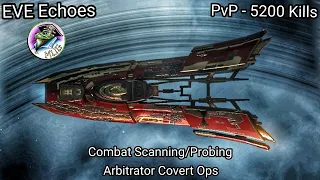 EVE Echoes PvP - Arbitrator Covert Ops  -  Hunting Storyline Runners - 9.1b ISK Machariel Kill