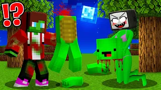 Zombies JJ and TV WOMAN bite Mikey! FAMILY SAD STORY in Minecraft - Maizen