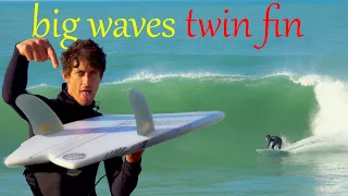 BIG WAVE SURFING - twin fin fish surfboard Surf NZ