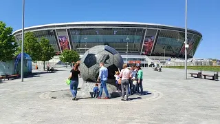 Донецк, май 2018. Мяч у "Донбасс Арены"