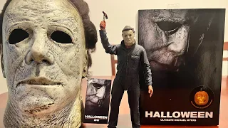 Halloween 2018 figure by Neca and Halloween 2018 Michael Myers mask bye Trick or Treat Studios