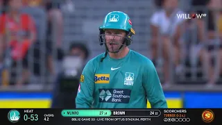 Colin Munro 45 rusn vs Perth Scorchers| 33rd Match - Perth Scorchers vs Brisbane Heat